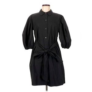 Toccin Puff Sleeve Shirt Dress in “Jet” (Black) Size 8